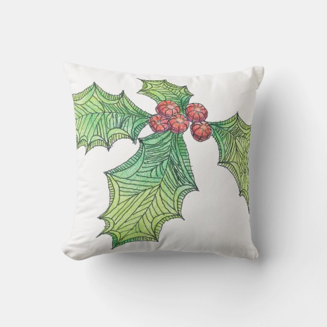 Throw Pillow Holly Farbskizze Kissen (Vorderseite)