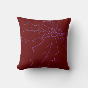 Throw Pillow Holly Sketch Kissen