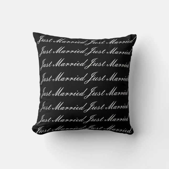 Throw Pillow Just Married Kissen (Vorderseite)