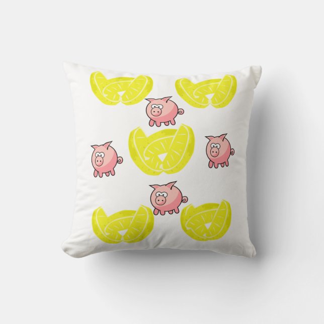 Throw Pillow Lemon Kissen (Vorderseite)