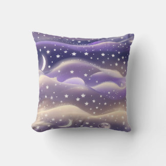 Throw Pillow - Lilac Cream Celestial Moon Kissen