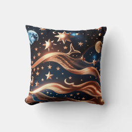Throw Pillow – Luxury Bronze Celestial Moon Kissen