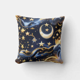 Throw Pillow – Luxury Celestial Moon Phases Kissen