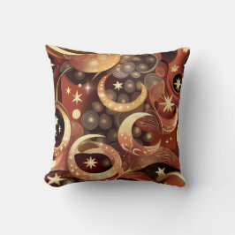 Throw Pillow – Luxury Terracotta Celestial Moon Kissen