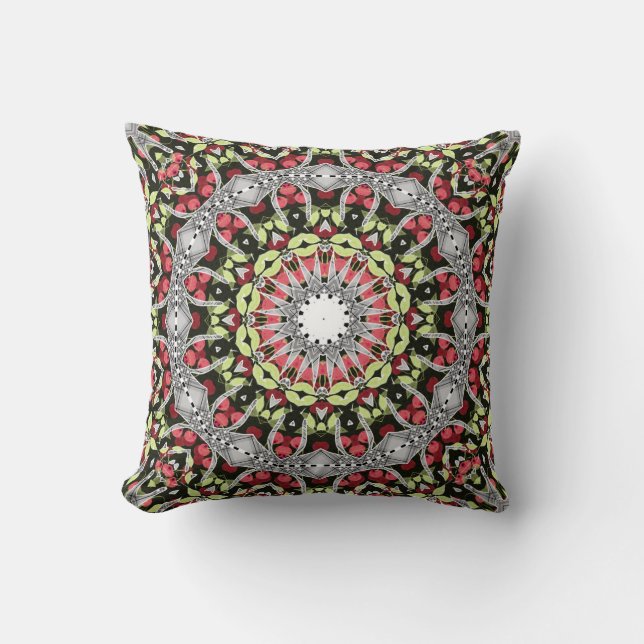 Throw Pillow Mandala rundes Muster kaleidoscope Kissen (Vorderseite)