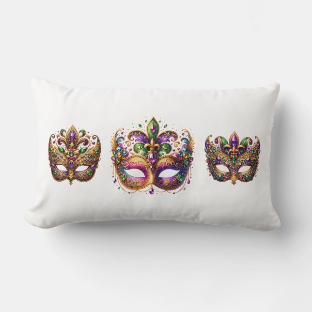 Throw Pillow Mardi Gras Lendenkissen (Vorderseite)