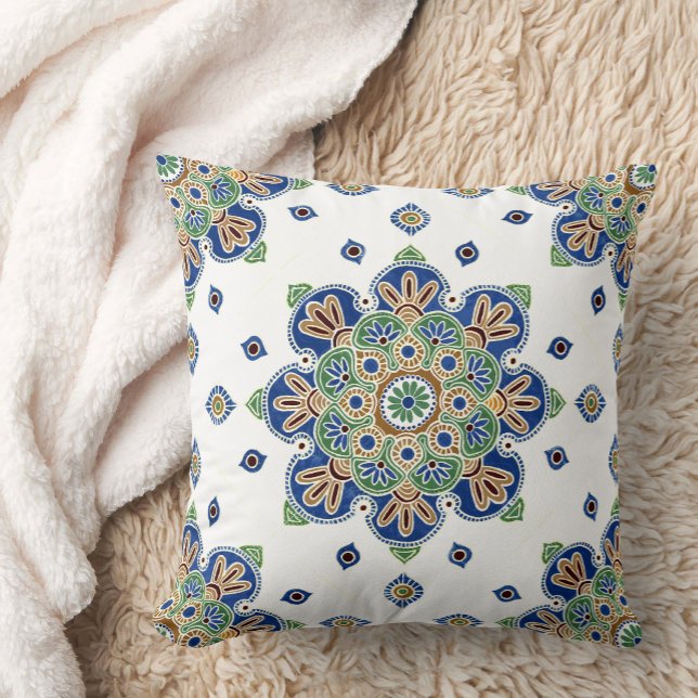 Throw Pillow mehrfarbige Medallion Kissen (Von Creator hochgeladen)