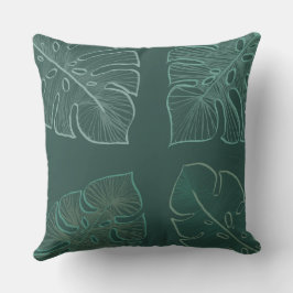 Throw Pillow Monstera Kissen