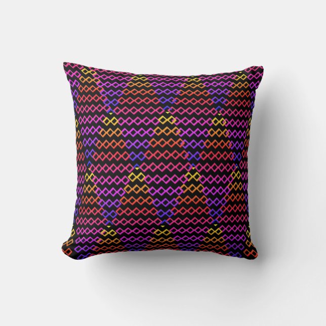 Throw Pillow Multicolore Rhombus  Kissen (Vorderseite)