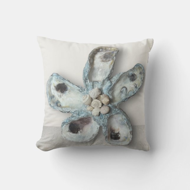 Throw Pillow Oyster Starfish Wannabe1 Blues Kissen (Vorderseite)