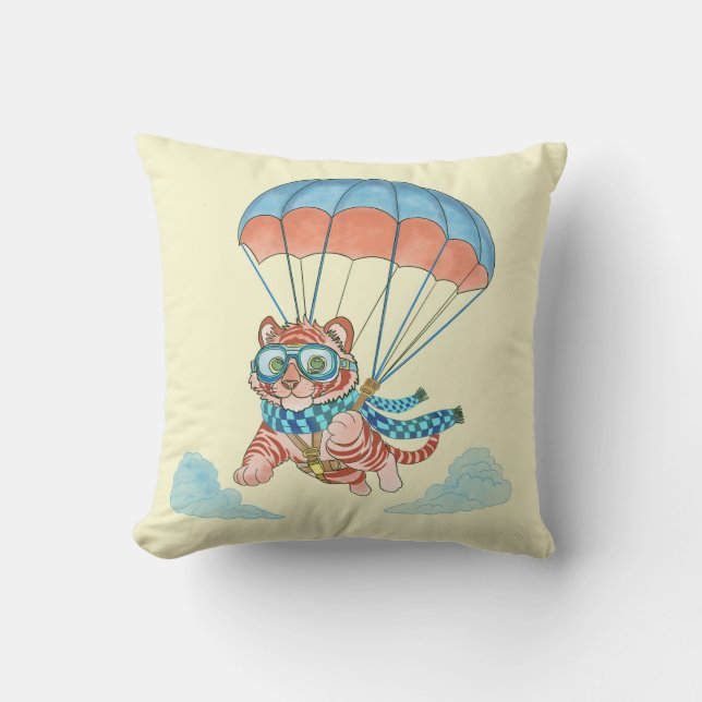 Throw Pillow Parachute Tiger Kissen (Vorderseite)