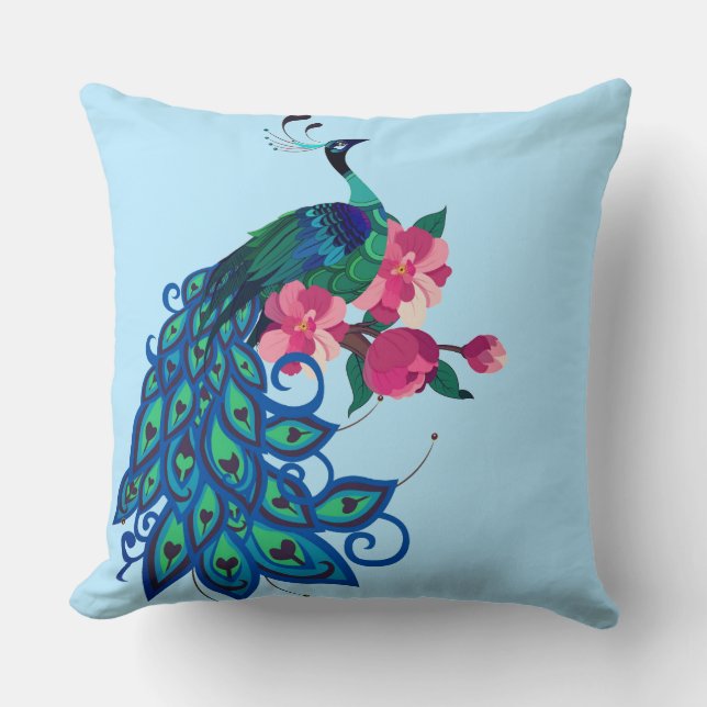 Throw Pillow-Peacock Kissen (Vorderseite)