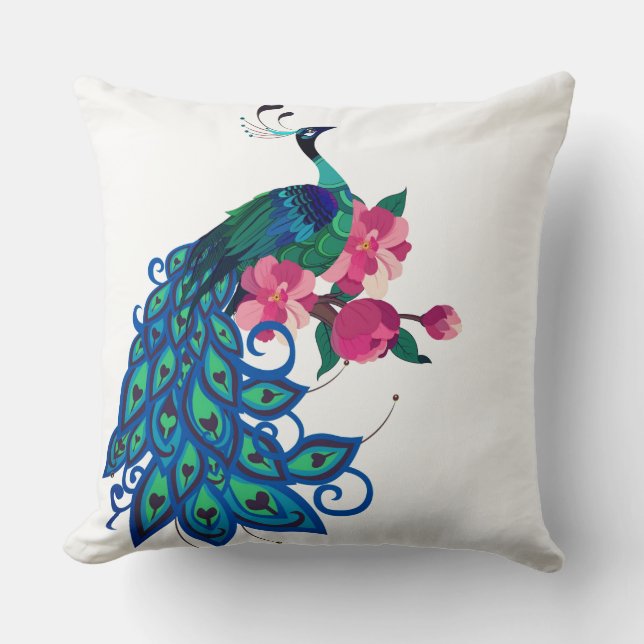 Throw Pillow-Peacock Kissen (Vorderseite)