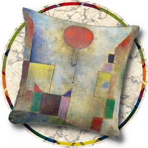 THROW PILLOW - "Red Balloon" (1922) - Paul Klee Kissen
