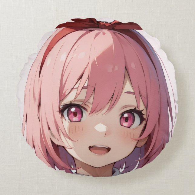 Throw Pillow Rundes Kissen (Vorderseite)