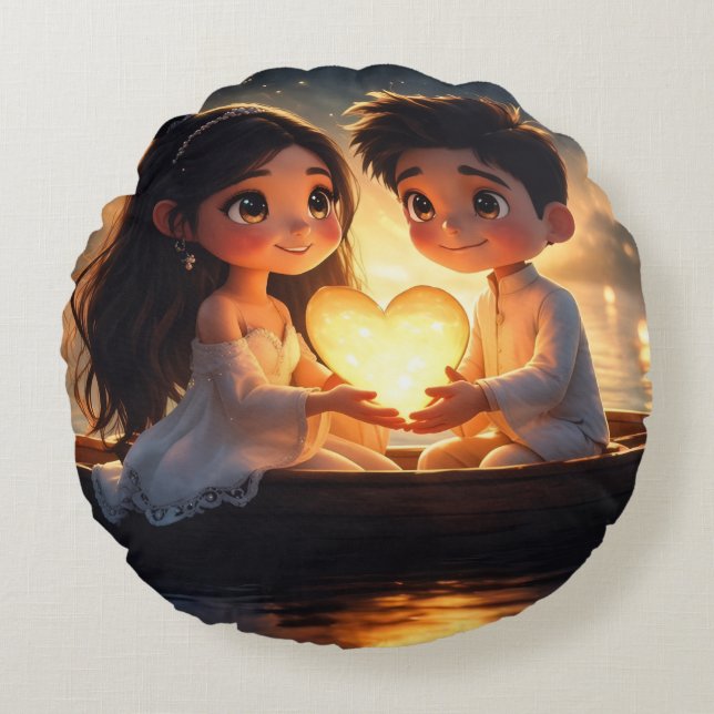 Throw Pillow Rundes Kissen (Vorderseite)