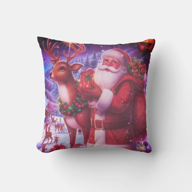 Throw Pillow Santa Claus Kissen (Vorderseite)