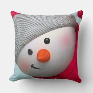 Throw Pillow/Snowman Kissen