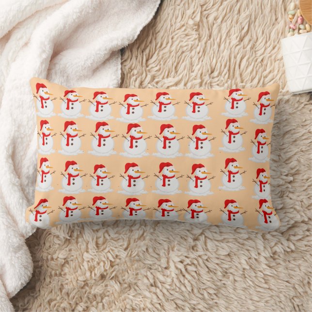 Throw Pillow Snowman Weihnachtsgeschenk Lendenkissen (Decke)