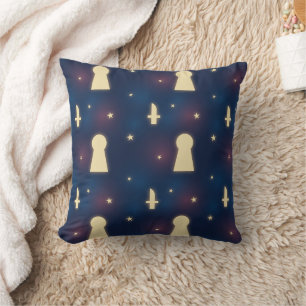 Throw Pillow Starry Night Knife Keyhole Pattern Kissen