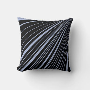 Throw Pillow Stripe Blue Black Kissen