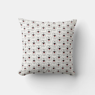 Throw Pillow Teeth Smile Dentist Kissen