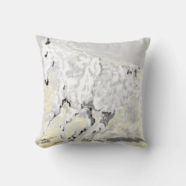 Throw Pillow Wild White Stallion Kissen