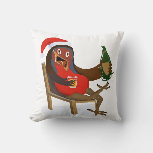 Throw pillow with Laid Back Robin design Kissen (Vorderseite)