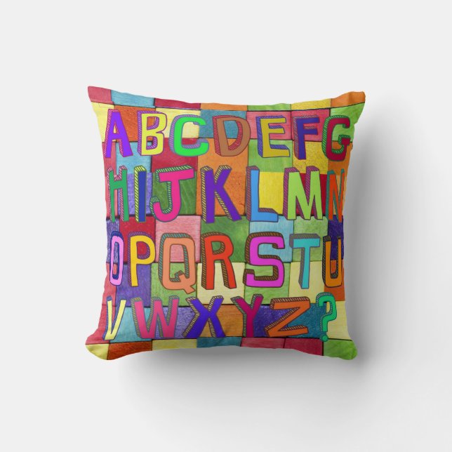 Throw Pillows Alphabet Kissen (Vorderseite)