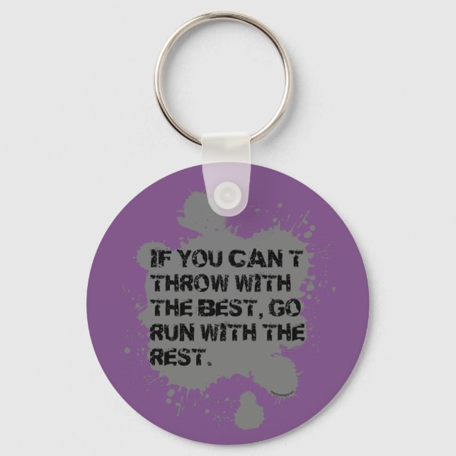 Throw With The Best- Shot Put Discus Keychain Schlüsselanhänger (Vorderseite)