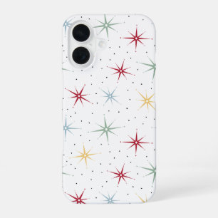 Throwback Atomic Sternexplosion Midjahrhundert Mus iPhone 16 Hülle