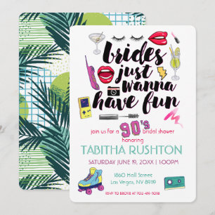 Throwback-Brautparty der 90er Einladung