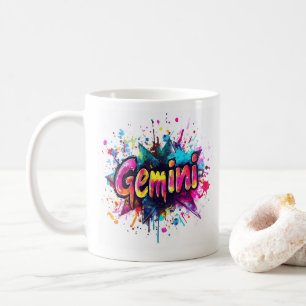 "Throwback Gemini der 90er Jahre: Spritzer Paint T Kaffeetasse