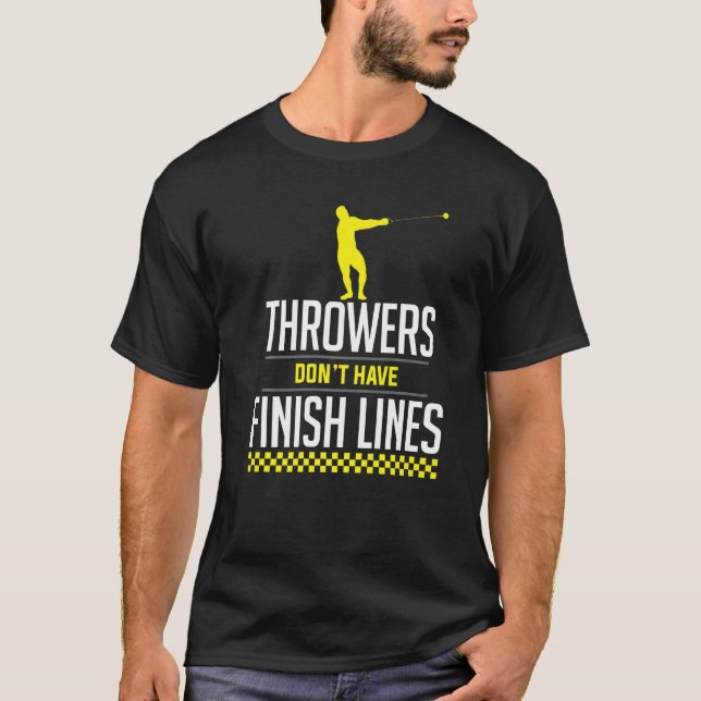 Thrower Finish Lines Hammer werfen Throw Athleti T-Shirt (Vorderseite)