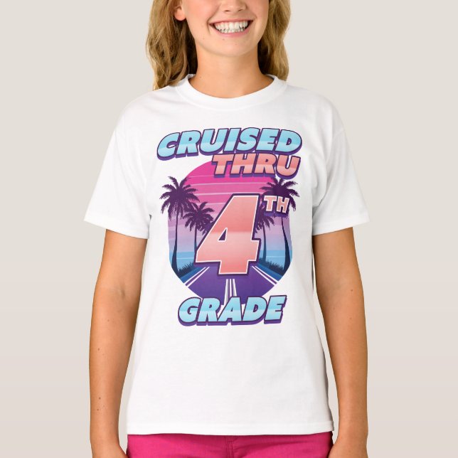 Thru 4. Klasse Abschluss Girl's T-Shirt (Vorderseite)