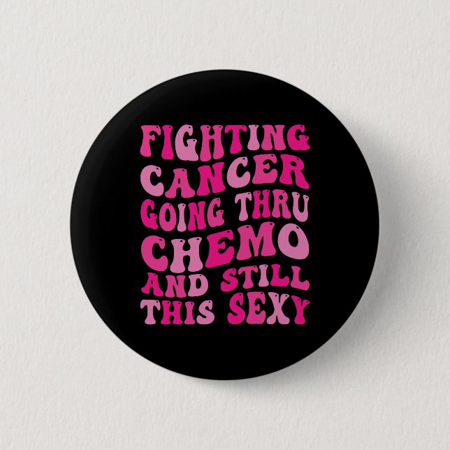 Thru Chemo Inspiration Brustkrebs Wissen Button (Vorderseite)