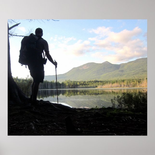 Thru-Hiker in Maine, Appalachen-Pfad Poster (Vorne)