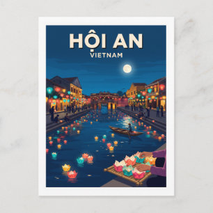 Thu Bon Fluss Laternenfest Hoi An Vietnam Geschenk Postkarte
