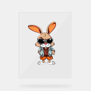 Thug Bunny Funny Street Bunny Rabbit Liebhaber Des Acrylschild