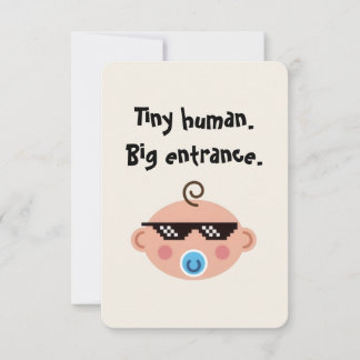 Thug life baby invitations  einladung