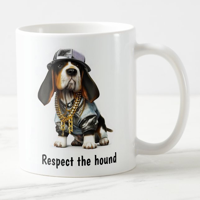 Thug Life Basset Hound Kaffeetasse (Von Creator hochgeladen)