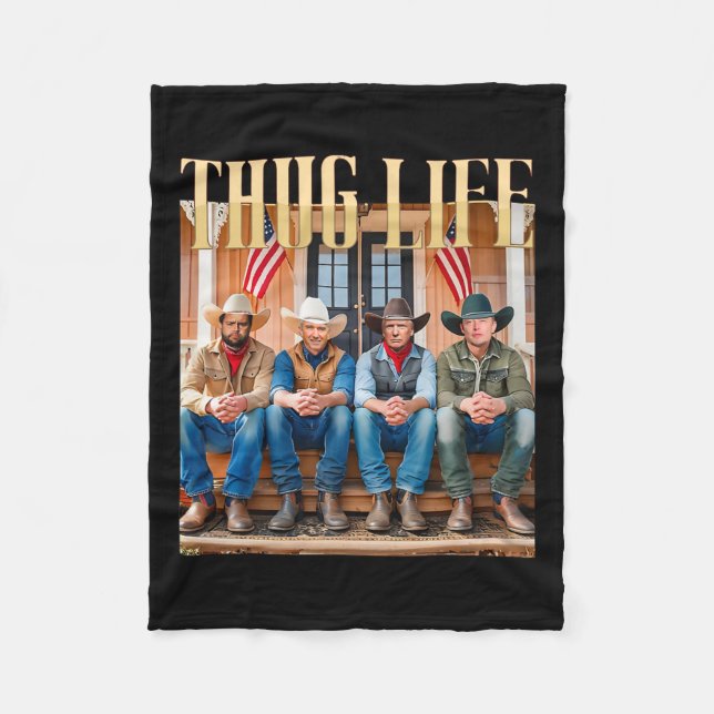 Thug Life Trump Vance Kennedy Elon 1 Fleecedecke (Vorderseite)