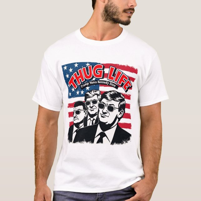 Thug Life Trump Vance Kennedy Elon Graphic Shirt (Vorderseite)