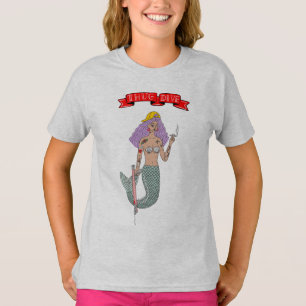 Thug Mermaid Spear Crewneck Erwachsener Swim T-Shirt