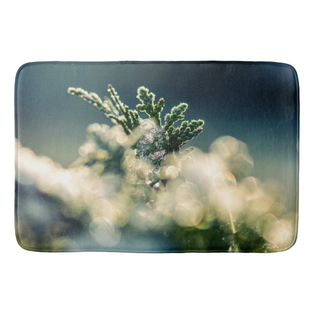 Thuja Winter Ice Crystals Badematte (Vorderseite)