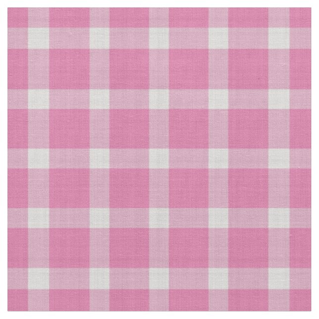 Thulian Rosa Gingham Karo Stoff (Nahaufnahme)