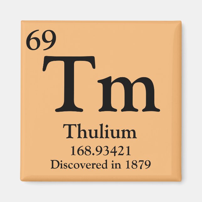 Thulium Periodic Table Magnet (Vorne)