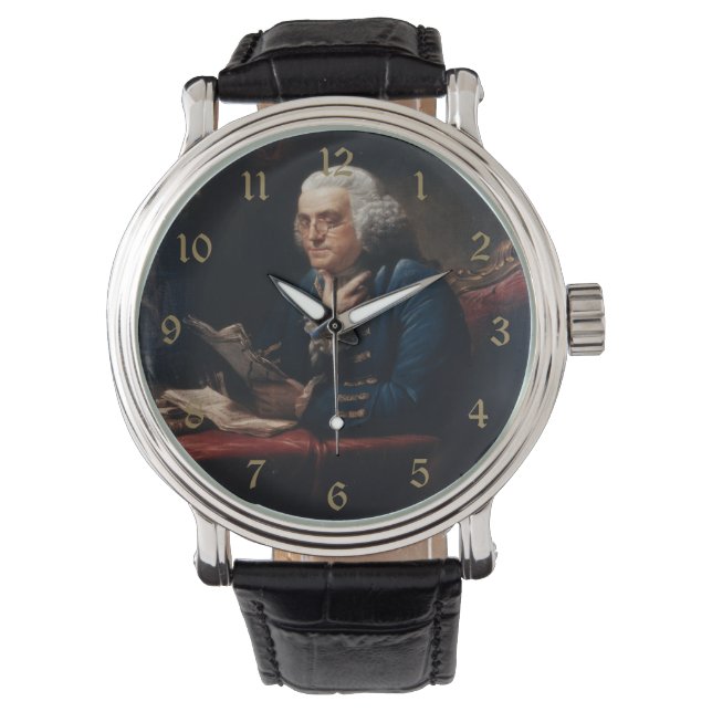 Thumb Portrait, Benjamin Franklin Gründungsvater Armbanduhr (Vorderseite)