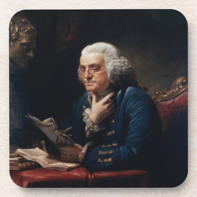 Thumb Portrait, Benjamin Franklin Gründungsvater Getränkeuntersetzer (Vorderseite)