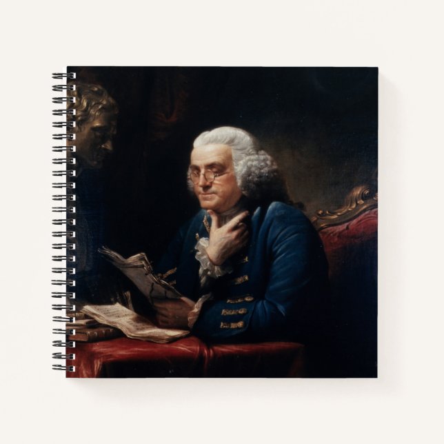 Thumb Portrait, Benjamin Franklin Gründungsvater Notizbuch (Vorderseite)
